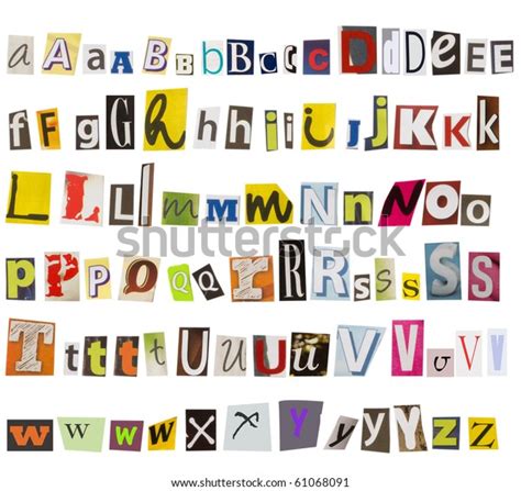 Alphabet Collection Cut Letters Magazines Stock Photo Edit Now 61068091