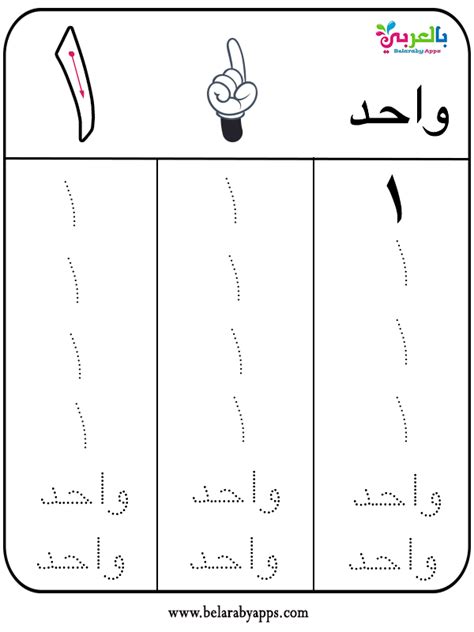 تعليم كتابة الارقام العربية للاطفال