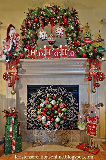 Lovely Christmas Mantle And Fireplace Kristens Creations Christmas