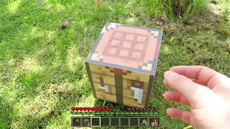 Minecraft Real Life Crafting Table Diamond Crafting Irl Animation