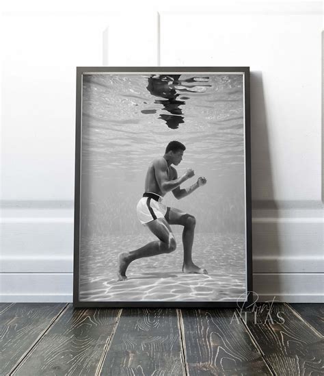 Muhammad Ali Print Training Underwater 1961 Vintage Photo Etsy