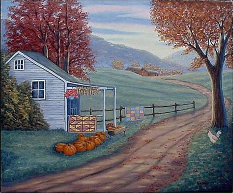 Autumn Harvest Art Print By Fran Brooks Landscape Art Landscape Art