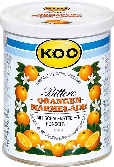 Koo Bittere Orangen Marmelade Feinschnitt 450 Gr Amazonde