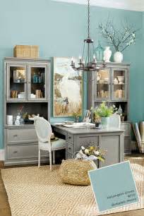 Choosing home workspace paint colors can affect your productivity, creativity and stress levels. Ballard Designs Summer 2015 Paint Colors | Home office ...