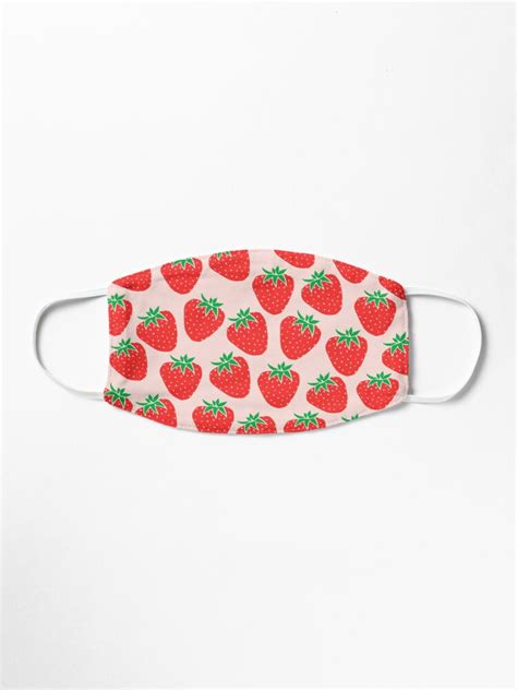 Cute Strawberry Mask By Kapotka Redbubble