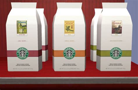 Mod The Sims Starbucks Accessories Coffee Bags Tea Boxes Mugs