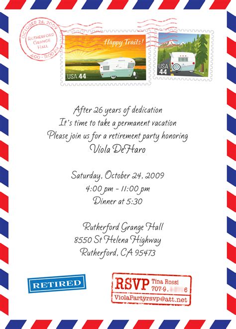 Post Office Retirement Party Invitations Clip Art Library
