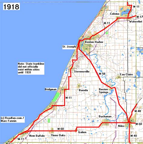 Berrien County Historical Route Maps