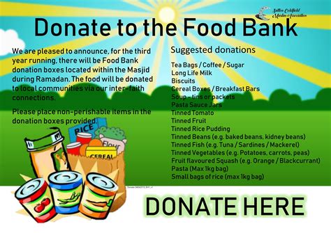 What Should I Donate To A Food Bank