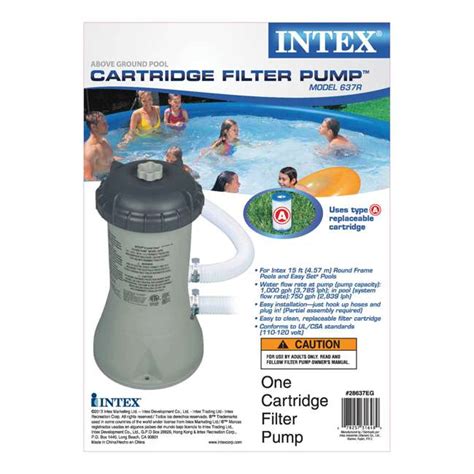 Intex 1000 Gph Easy Set Pool Filter Pump 28637eg