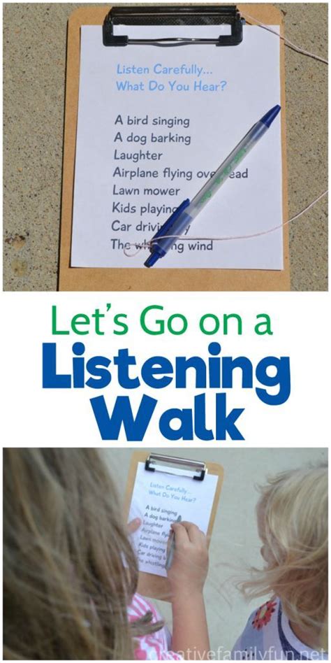 Lets Go On A Listening Walk Activities For Kids Outdoor Learning