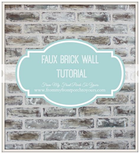 From My Front Porch To Yours Diy Faux Brick Wall Tutorial Using Chalk