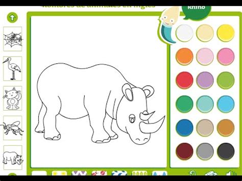 Drawing rhino and coloring rhino helps kids: Rhino Coloring Pages For Kids - Rhino Coloring Pages - YouTube