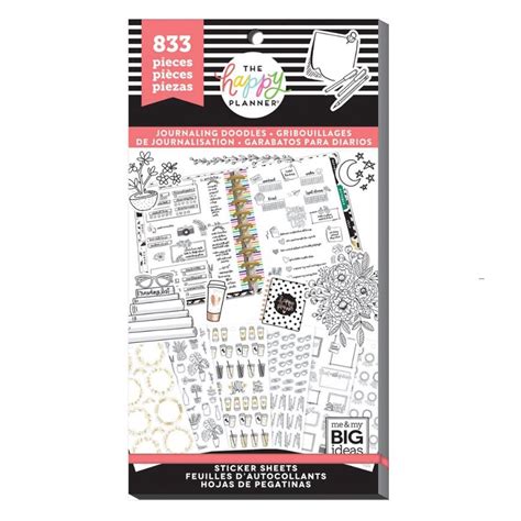 Me And Big Ideas Journaling Doodles Happy Planner Value Pack Stickers 833