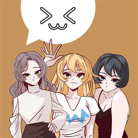Group Anime Girls 13827900 Vector Art At Vecteezy