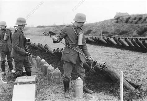 Germans Training With Gas Shells First World War Stock Image C038