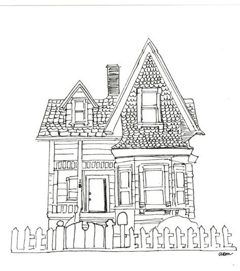 Up house coloring pages printable. Disney Up House Drawing at PaintingValley.com | Explore collection of Disney Up House Drawing