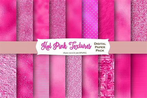 Hot Pink Foil Textures Digital Paper 521063 Textures Design