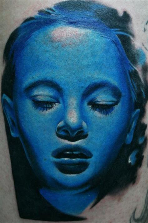 Blue Face Tattoo Studio Anansi Munich Germany Face
