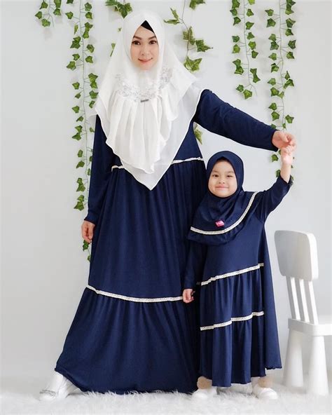 26 Setelen Model Gamis Couple Ibu Dan Anak Modis Hijabtuts Pakaian