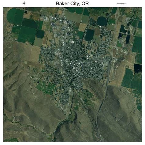 Aerial Photography Map Of Baker City Or Oregon