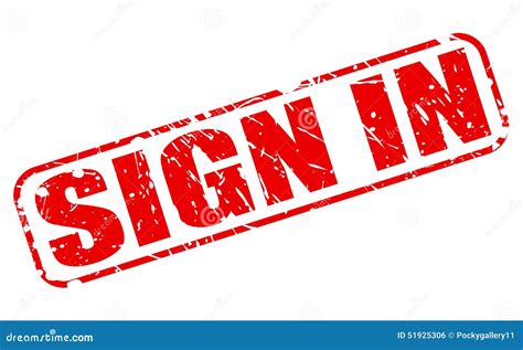 Sign In Red Stamp Text Stock Vector Illustration Of Seal 51925306