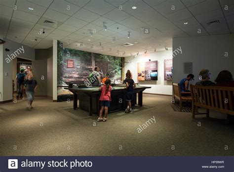 Exhibit In The Visitor Center Of Mammoth Cave National Park Stock Photo