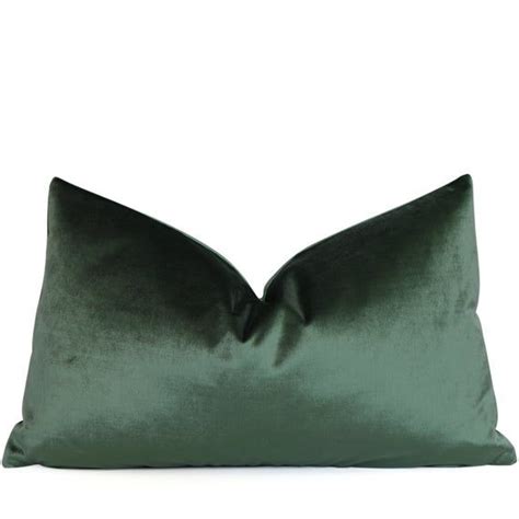 This versatile sofa transforms into a studio daybed when you fold down the arms, offering plenty of room for afternoon naps with a plush seat cushion on a dark brown wood frame. Dark Green Velvet Decorative Pillow Cover, Lumbar, Solid ...