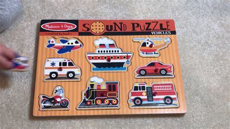 Melissa And Doug Vehicle Sound Puzzle Review Youtube