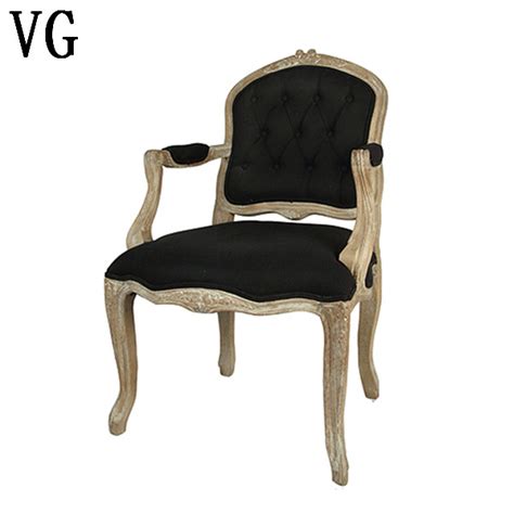 Hot Sale Classical Chairroyal Design French Style Carved Wooden Black