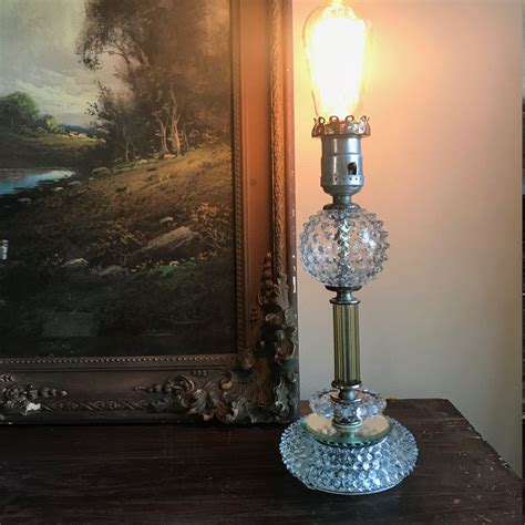 Order online for free delivery and free returns. Vintage Bedside Lamp Hobnail Glass Small Lamp | Etsy ...