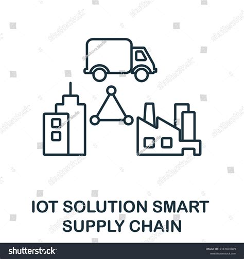 Smart Supply Chain Icon Line Element Stock Vector Royalty Free 2112870029