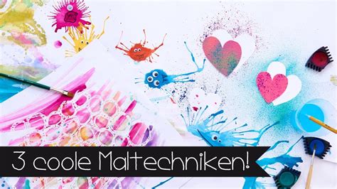 Dank den handarbeiten entwickeln kinder ihre kreativität, bewegungskoordination, lernen geduld zu üben und verbessern ihre manuellen fähigkeiten. 3 coole Maltechniken | Malen mit Leni | Malen mit ...
