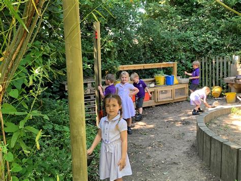 Explore Wickham Primary Schools New Eyfs Outdoor Area Pentagon Play
