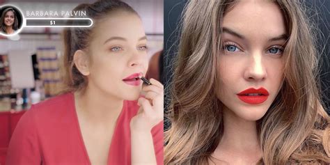 Watch Barbara Palvin Create A Red Lip Beauty Look Barbara Palvin Makeup