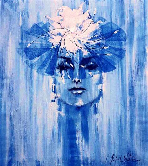 The Blue Ladypainting30x30 Oil On Canvas Illustration Art