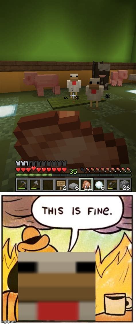 Image Tagged In Memesthis Is Fineminecraft Imgflip