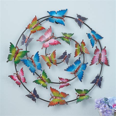 Colorful Butterfly Spiral Wall Art Collections Etc