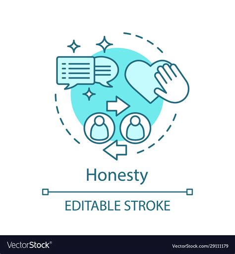 Honesty Concept Icon Royalty Free Vector Image