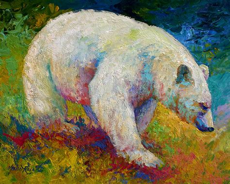 Creamy Vanilla Kermode Spirit Bear Of Bc Painting By Marion Rose