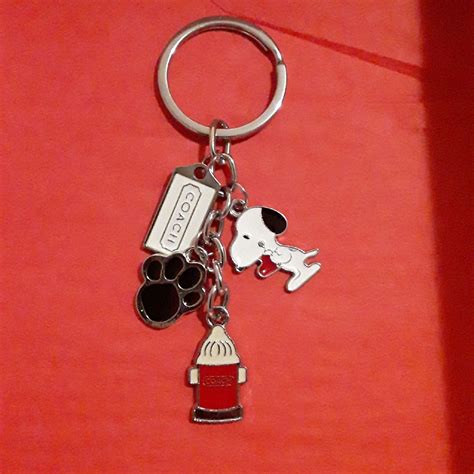 COACH LIMITED EDITION PEANUTS SNOOPY KEY FOB (KEYCHAIN, KEY CHARM) with
