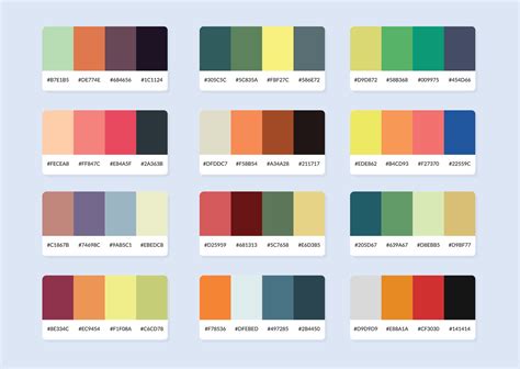 Pantone Colour Palette Catalog Samples In Rgb Hex Color Swatch