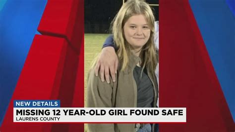 Missing 12 Year Pold Girl Found Safe In Laurens County Youtube