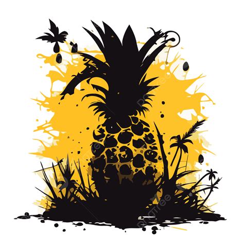 Pineapple Silhouette Vector Png Vector Psd And Clipart With