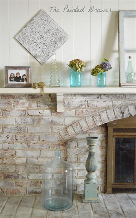 But if the hearth in your abode doesn't paint a red brick fireplace a deep shade of matte blue. Whitewashed Brick - The Painted Drawer