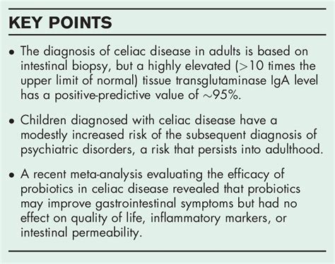 Celiac Disease Clinical Update Current Opinion In Gastroenterology