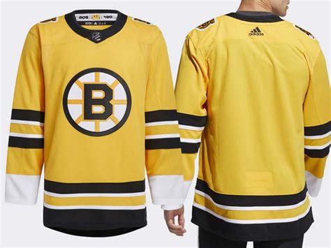 Ecseller Official Mens Nhl Boston Bruins Current Player Yellow 2021