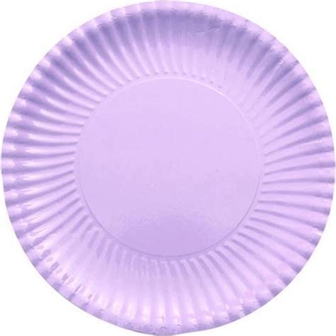 100x Assiettes Plates En Carton Lilas Violet 23 Cm Assiettes En
