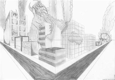 2 Point Perspective City Drawing Easy