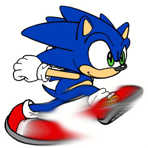 Movie Sonic Running Gif